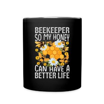 Juste du miel dans mon - Amoureux des abeilles - Mug uni - noir - Devant
