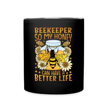 Juste du miel dans mon - Amoureux des abeilles - Mug uni - noir - Devant