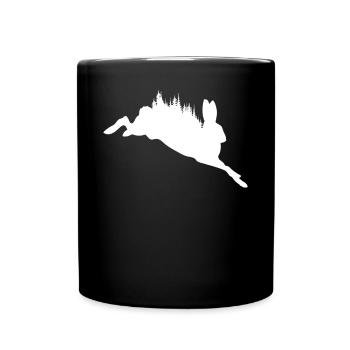 Rabbit Forest Spirit - Nature Harmony - Full Colour Mug - black - Front