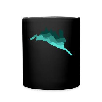 Hase Waldgeist - Natur Harmonie - Tasse einfarbig - Schwarz - Vorne
