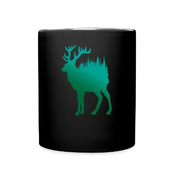 Forest Soul Hirsch - Close to Nature - Full Colour Mug - black - Front