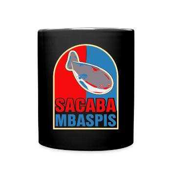 Fish Meme Red Blue - Full Colour Mug - black - Front