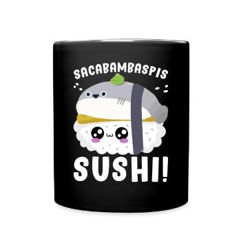 Fisch Meme Japanisches Essen - Tasse einfarbig - Schwarz - Vorne