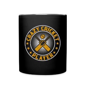 Jeu de cricket - Joueur de cricket fou - Mug uni - noir - Devant