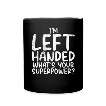 Left Handers Gifts - Tasse einfarbig - Schwarz - Vorne
