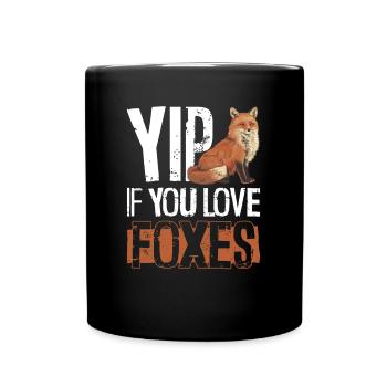 Funny Gifts for Fox Lovers - Full Colour Mug - black - Front