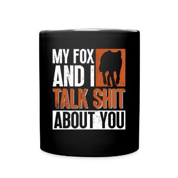 Funny Gifts for Fox Lovers - Full Colour Mug - black - Front