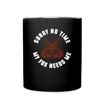 Funny Gifts for Fox Lovers - Full Colour Mug - black - Front