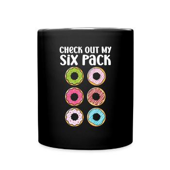Donut sur le thème Donut pulvérisé drôle mignon - Mug uni - noir - Devant