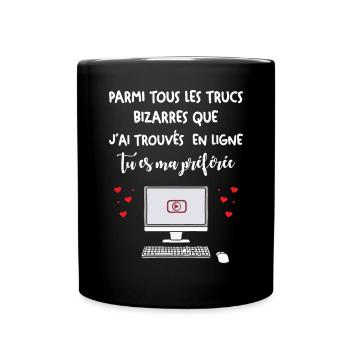 Cadeau Saint Valentin Homme Femme Humour Internet - Mug uni - noir - Devant