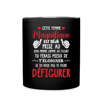 Cadeau Saint Valentin Femme Magnifique Couple - Mug uni - noir - Devant