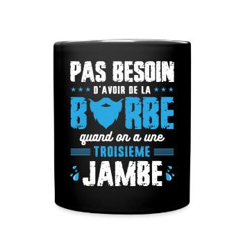 Cadeau Saint Valentin Homme Humour Beauf Coquin - Mug uni - noir - Devant