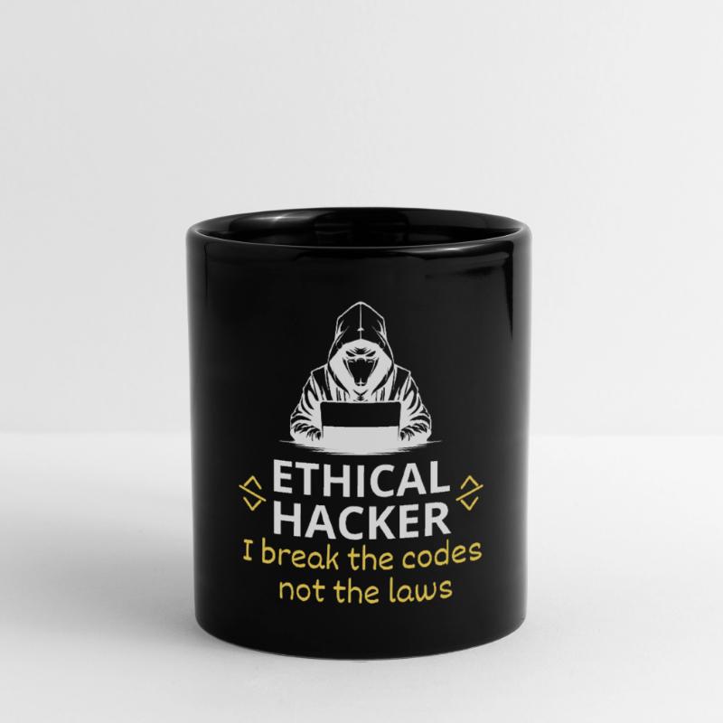 Etisk hacker WI bryder koderne Ensfarvet krus