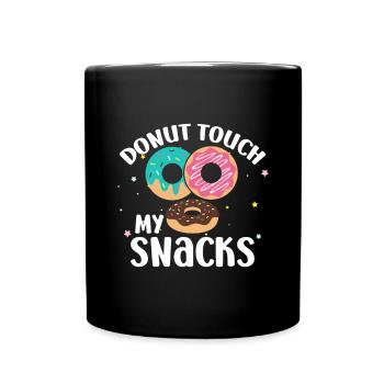 Donut sur le thème Donut pulvérisé drôle mignon - Mug uni - noir - Devant