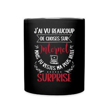 Cadeau Saint Valentin Homme Femme Geek Jeux Video - Mug uni - noir - Devant