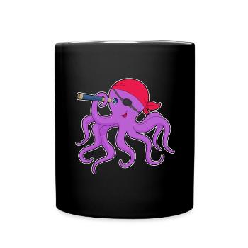 Jumelles Octopus Pirate - Mug uni - noir - Devant