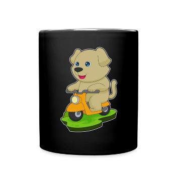 Dog scooter - Full Colour Mug - black - Front