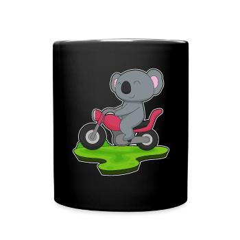 Koala Motorcycle - Full Colour Mug - black - Front
