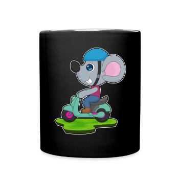 Mouse Scooter - Full Colour Mug - black - Front