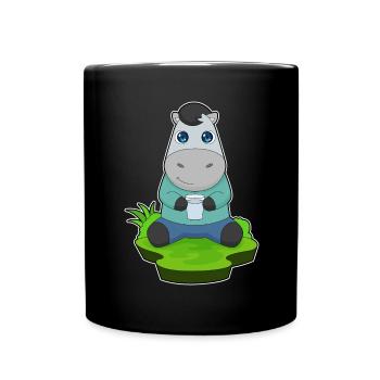Horse Water Mug - Full Colour Mug - black - Front