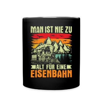 Modelleisenbahner Eisenbahner Geschenkidee - Tasse einfarbig - Schwarz - Vorne