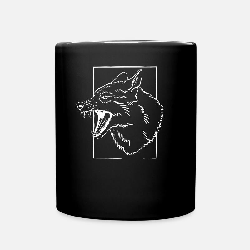 Keltischer Wolf - Mystisches Symbol - Tasse einfarbig - Schwarz