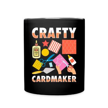Papierbasteln Cardmaker Handmade Crafter Karte - Tasse einfarbig - Schwarz - Vorne