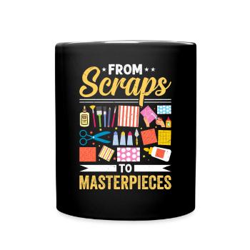 Paper Crafting Cardmaker Handmade Crafter Card - Full Colour Mug - black - Front