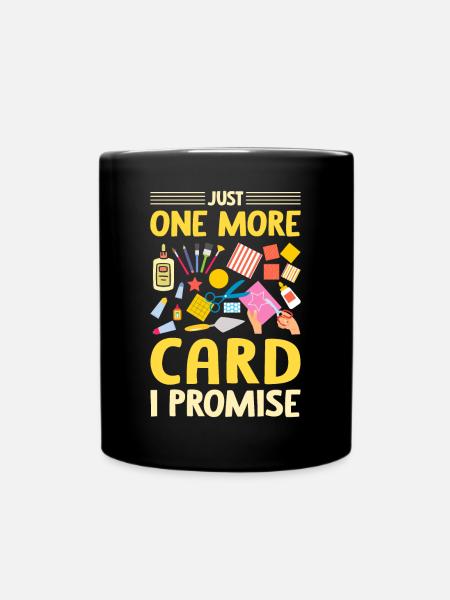 Papierbasteln Cardmaker Handmade Crafter Karte - Tasse einfarbig - Schwarz