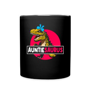 Tanteaurus T Rex dinosaure tante famille Saurus - Mug uni - noir - Devant