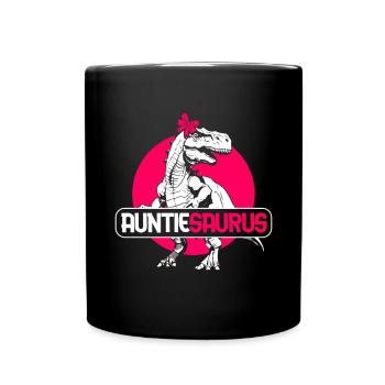 Tanteaurus T Rex Dinosaur Aunt Saurus Family - Full Colour Mug - black - Front