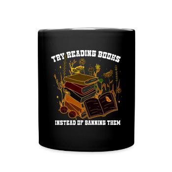 Banned Books Lovers Read Book Books - Full Colour Mug - black - Front