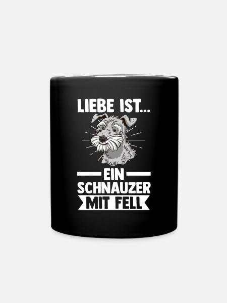 Hund Schnauzer Riesenschnauzer - Tasse einfarbig - Schwarz