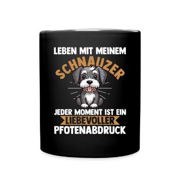 Riesenschnauzer Hund Schnauzer - Tasse einfarbig - Schwarz - Vorne