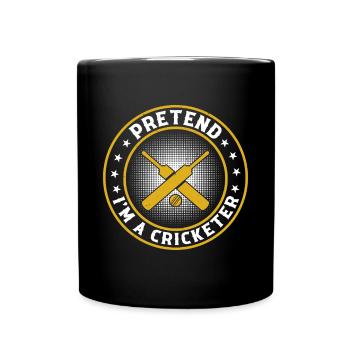 Pretend I'm A Cricketer - Cricket Player Cricketin - Tasse einfarbig - Schwarz - Vorne