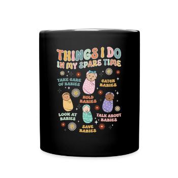 Infirmière Bébé Maternité Infirmière - Mug uni - noir - Devant
