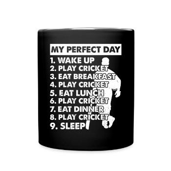 Plan de jour de cricket Joueur de cricket Cricket - Mug uni - noir - Devant