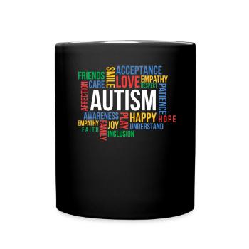 Autismus Awareness Day Autist Geschenk - Tasse einfarbig - Schwarz - Vorne