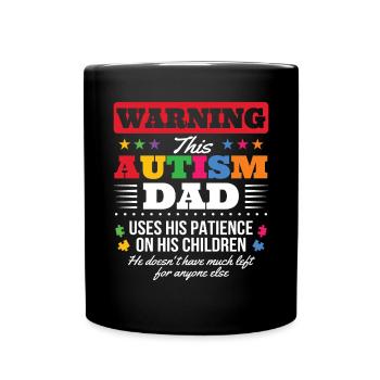 Journée de sensibilisation des pères autistes autistes cadeau - Mug uni - noir - Devant