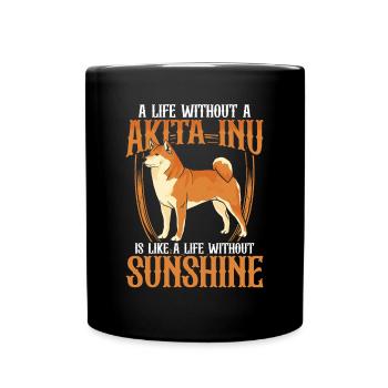 Akita Inu La vie japonaise sans Akita Inu - Mug uni - noir - Devant