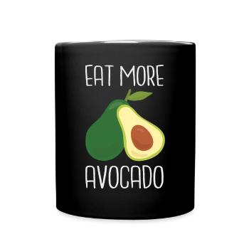 Avocado Guacamole Vegan Geschenk - Tasse einfarbig - Schwarz - Vorne