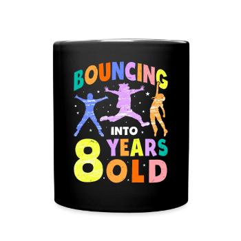Trampoline Lover 8e anniversaire Party Jumping - Mug uni - noir - Devant