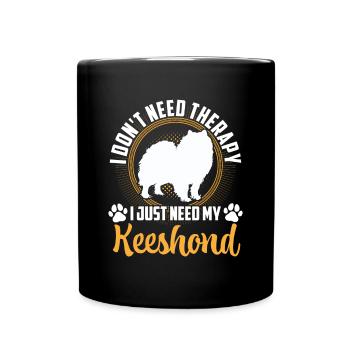 Wolfsspitz Brauche nur Deutscher Wolfsspitz - Tasse einfarbig - Schwarz - Vorne