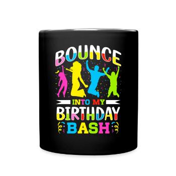 Trampolin Geburtstagsparty - Tasse einfarbig - Schwarz - Vorne