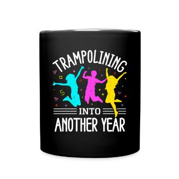Trampolin Geburtstagsparty - Tasse einfarbig - Schwarz - Vorne