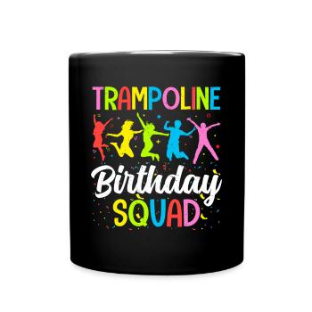 Trampolin Geburtstagsparty - Tasse einfarbig - Schwarz - Vorne