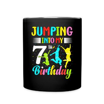 Trampoline Lover 8e anniversaire Party Jumping - Mug uni - noir - Devant