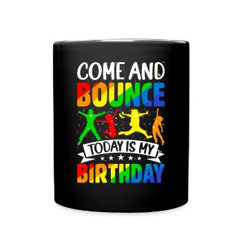 Trampoline Birthday Party - Full Colour Mug - black - Front
