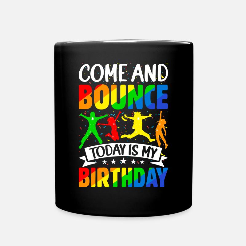 Trampolin Geburtstagsparty - Tasse einfarbig - Schwarz