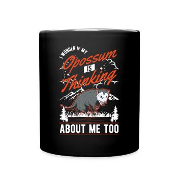 Opossum Geschenk Possum Beutelratte - Tasse einfarbig - Schwarz - Vorne